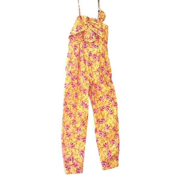 FARM Rio Yellow Banana Sunshine Bow Jumpsuit Size XS - Picture 5 of 12